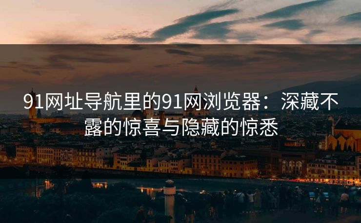 91网址导航里的91网浏览器：深藏不露的惊喜与隐藏的惊悉-第1张图片-蘑菇影视在线观看 - 免费高清影视天堂