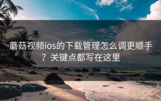 蘑菇视频ios的下载管理怎么调更顺手？关键点都写在这里