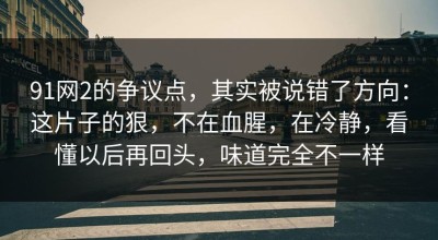 91网2的争议点，其实被说错了方向：这片子的狠，不在血腥，在冷静，看懂以后再回头，味道完全不一样