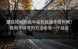 蘑菇视频的画中画到底值不值折腾？我用不绕弯的方法给你一个结论
