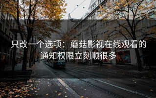 只改一个选项：蘑菇影视在线观看的通知权限立刻顺很多