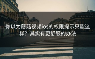 你以为蘑菇视频ios的权限提示只能这样？其实有更舒服的办法