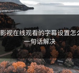 蘑菇影视在线观看的字幕设置怎么调？一句话解决