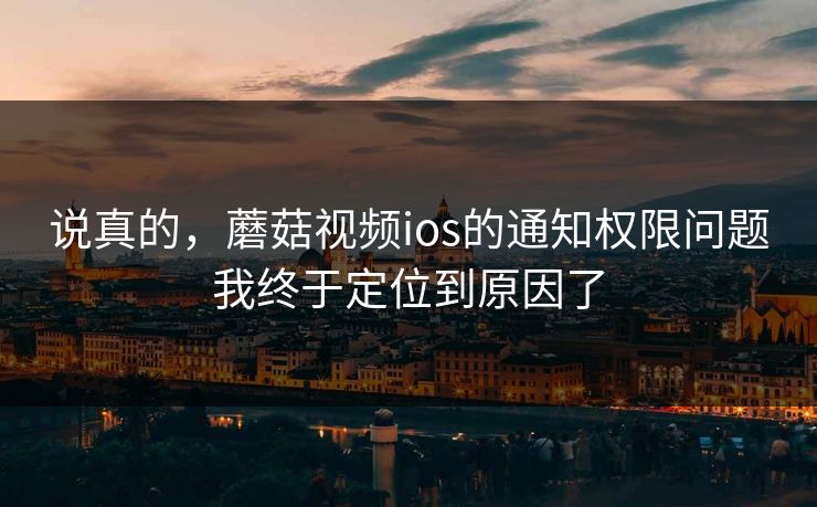 说真的,蘑菇视频ios的通知权限问题我终于定位到原因了-第1张图片-蘑菇影视在线观看 - 免费高清影视天堂 说真的,蘑菇视频ios的通知权限问题我终于定位到原因了-第1张图片-蘑菇影视在线观看 - 免费高清影视天堂